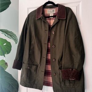 L.L. Bean Barn Coat with flannel lining
